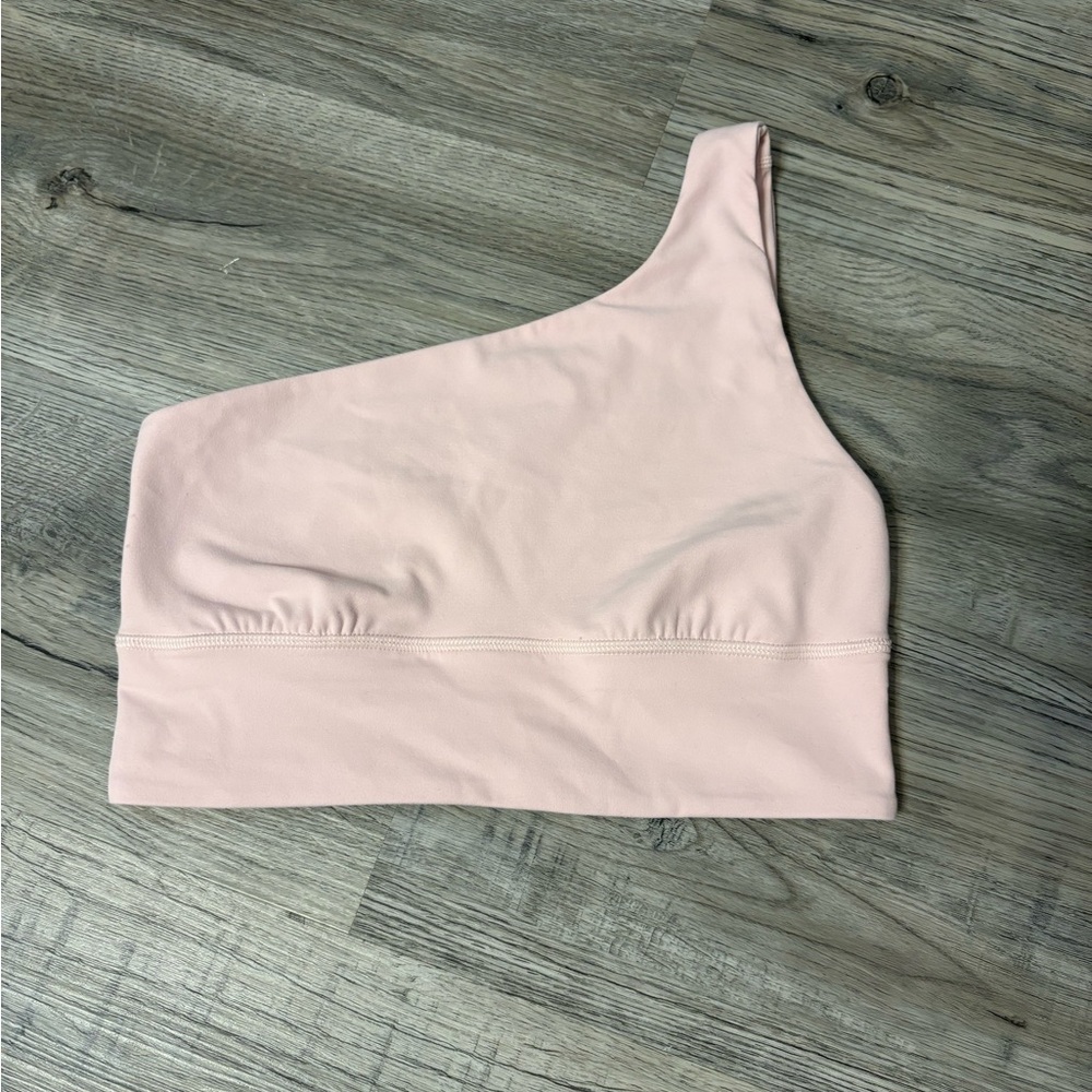 lululemon athletica One-Shoulder Sports Bra in Light Pink